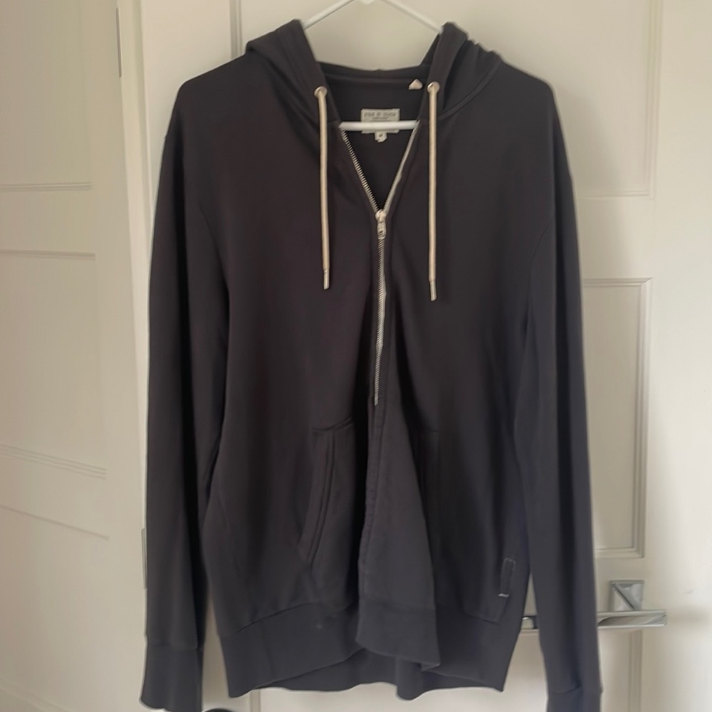 Rag and Bone navy blue zip sweatshirt